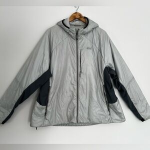REI Flash Insulated Hybrid Hoodie - 3XL - White/Silver